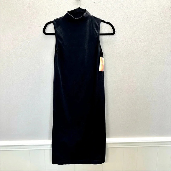 Yummie Lagos Mock Neck Smoothing Tank Dress in Black Sz Small NWT - Picture 2 of 9